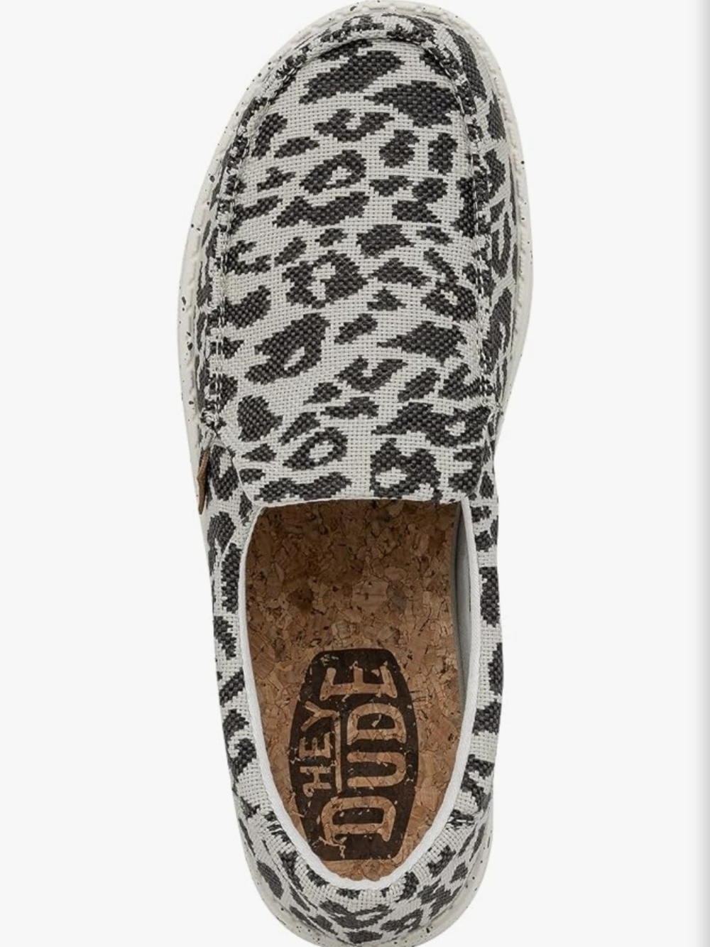 Hey Dude Misty Woven Cheetah Gray Slip On Comfort Shoes Coastal US 8 EU 39 EUC